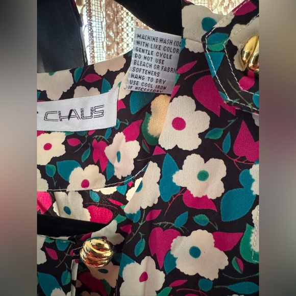 VTG Chaus Dress with original belt! - Picture 3 of 5